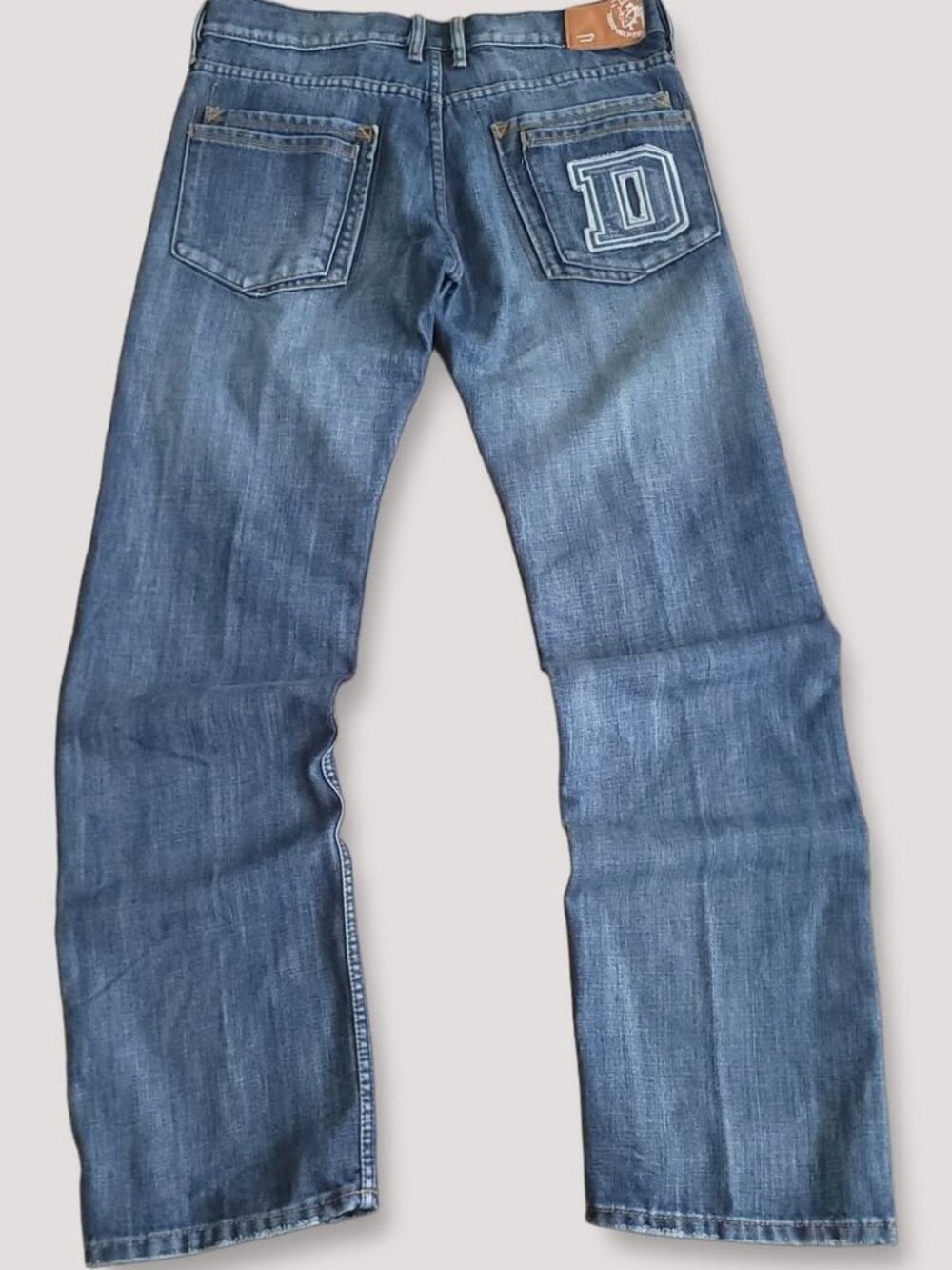 Vintage Diesel Pattern Logo Heavyweight Premium Denim Jeans (Size 32)